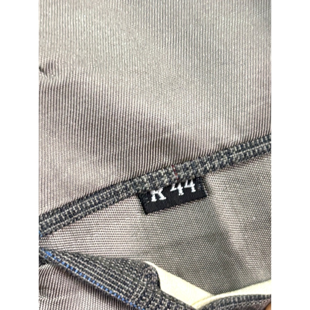 vtg 90s Andre Villard 44S 38x27 2pc Pant Suit Wool Gray Glen Plaid Pleated - Picture 7 of 16